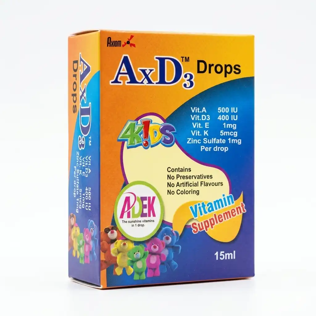 AxD3™ Drops (15ml) – Complete ADEK & Zinc Pediatric Vitamin Supplement