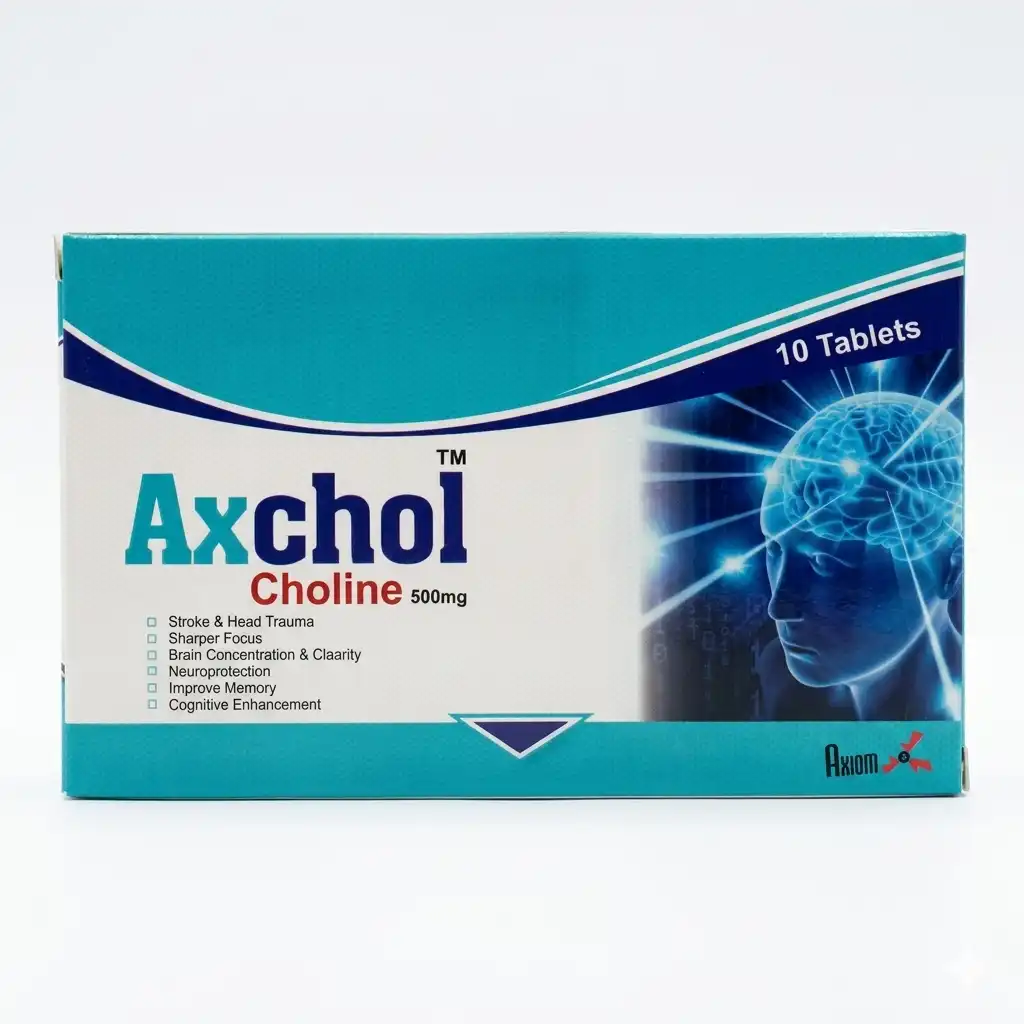 Axchol™ (Choline 500mg) Tablets – Advanced Cognitive Enhancement & Neuroprotection
