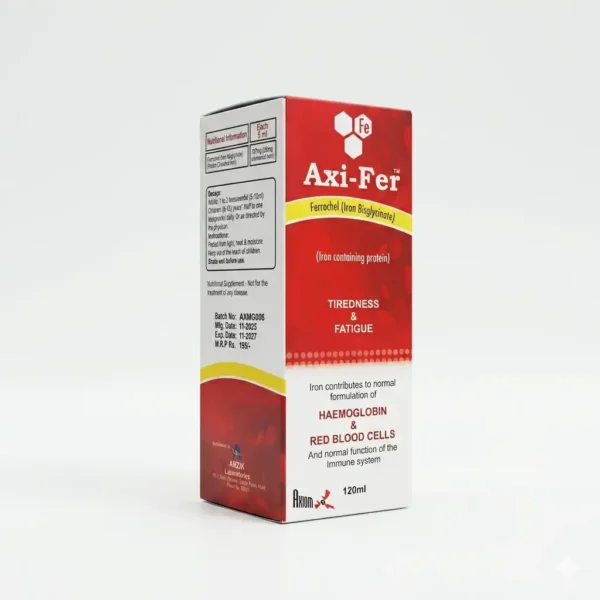 Axi Fer™ (Ferrochel) Tablets – Premium Iron Bisglycinate & Folic Acid Formula for Rapid Anemia Recovery