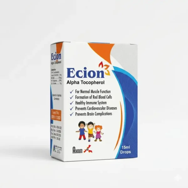 Ecion Alpha Tocopherol Drops (15ml) – Essential Multi Nutrient Formula for Muscle Function, Immunity, and Cellular Protection