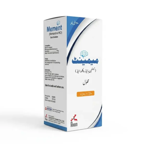 Mement (Memantine HCl) 120ml Oral Solution – Advanced NMDA Receptor Antagonist Committed to Cognitive Care