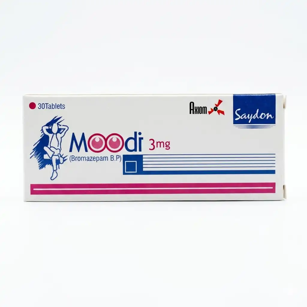 Moodi (Bromazepam B P) 3mg Tablets – Fast Relief for Anxiety, Tension, and Nervousness