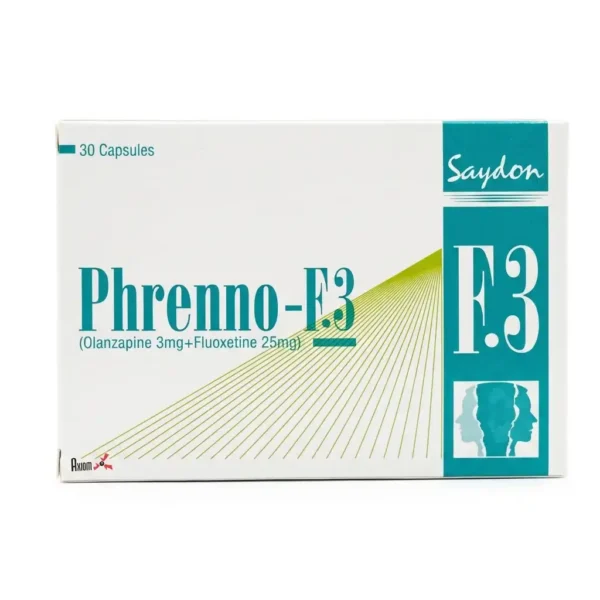 Phrenno F 3 (Olanzapine 3mg + Fluoxetine 25mg) 30 Capsules