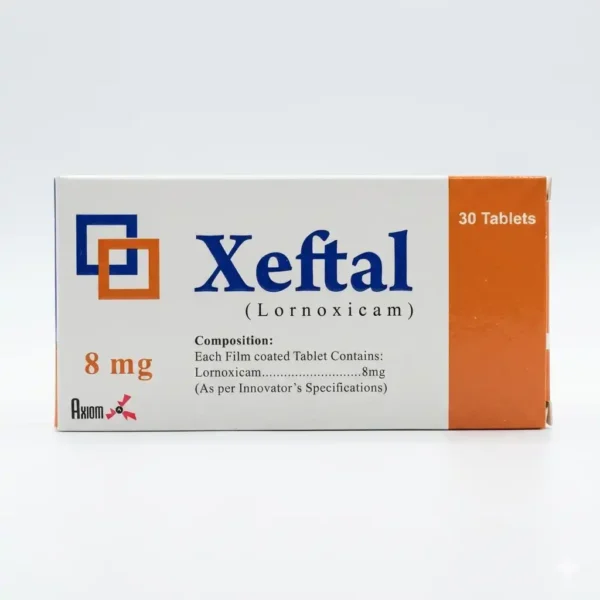 Xeftal (Lornoxicam) 8mg Tablets Powerful NSAID for Chronic Arthritic Conditions, Acute Sciatica, and Post Operative Recovery